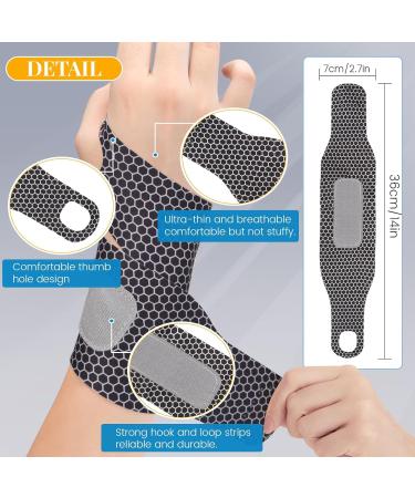 Ultra Thin Wrist Brace for Carpal Tunnel - Adjustable Lightweight & Breathable - Sport Support for Men & Women - Order a Size Up - Black - Buy Online on GoSupps.com