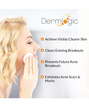 Acne Treatment Control Pads with Salicylic, Glycolic & Lactic Acid - Clears Pores, Oily Skin & Breakouts. Removes Dark Spots & Pimples - Buy Online on GoSupps.com