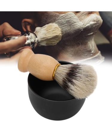 Shaving Soap Bowl + Beard Shaving Brush Stainless Steel 2 Pack