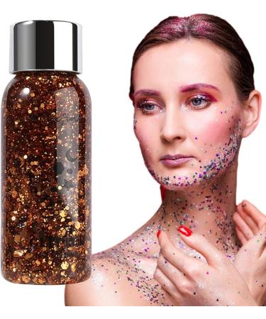  bellv Body Glitter Gel Coarse Glitter Body Removal Waterproof Long Lasting Face and Hair Holographic Cosmetic Accessories for Concert Festival . - Buy Online on GoSupps.com