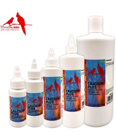 Morning Bird Calcium Plus Supplement 4 Fl Oz - Liquid Formula with Magnesium and Vitamin D3 for Avian Health - Buy Online on GoSupps.com