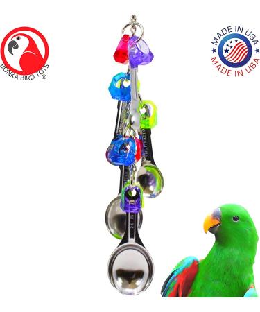 Bonka Bird Toys 1969 Spoon Delight for African Grey Parrot, Amazon, Conure, Quaker, Caique, Eclectus, Small Cockatoos, Mini Macaws, and Similar Birds - Buy Online on GoSupps.com