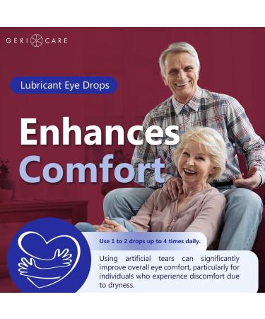 GeriCare Artificial Lubricating Tears Soothing Eye Hydration Drops Long Lasting Lubricant Formula for Dry Eyes 0.5 fl oz Bottle (15ml) (1 Pack) - Buy Online on GoSupps.com