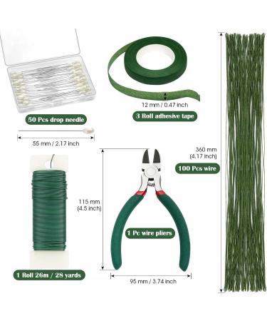 PAXCOO Floral Tape and Wire Arrangement Kit with Cutter - Wreath Making Supplies - Buy Online on GoSupps.com