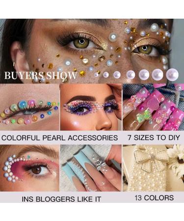 Makandup 6000 Pcs Silver Nail Pearls for Nails Art & Crafts - Flatback Round Pearls for Makeup, DIY Decorations & Accessories - Buy Online on GoSupps.com
