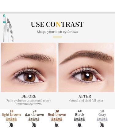 Blapee Eyebrow Pencil Blapee Waterproof Makeup Eyebrow Pen Blapee Eyebrow Microblading Pen Micro 4 Point Brow Pen (02#) - Buy Online on GoSupps.com