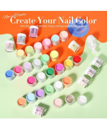 BORN PRETTY 36 Colors Acrylic Powder Set - Professional Nail Art Kit for French Nails Extensions & Carving | Spring Summer Pastel Collection - Buy Online on GoSupps.com