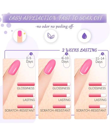 6-Piece Nail Polish Pen Set | One Step UV LED Gel Nail Varnish | Nail Design Tools for Women and Girls | Elegant Light Color | No Base or Top Coat Needed - Buy Online on GoSupps.com