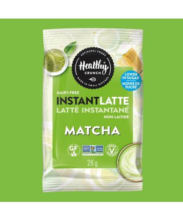 Healthy Crunch Instant Matcha Latte Powder 2 Units x 112g - Gluten-Free Tree Nut-Free Peanut-Free - School Approved Organic Matcha Latte - Safe for Kids - Allergen-Free - Matcha Tea for Daily Use - Buy Online on GoSupps.com