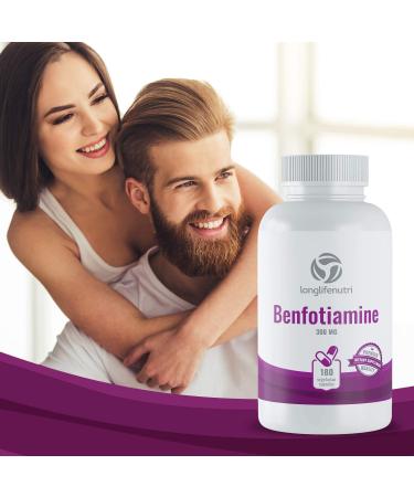 Benfotiamine 300mg 180 Vegetarian Capsules | Fat-Soluble Vitamin B1 Supplement for Circulation & Nervous System - Buy Online on GoSupps.com
