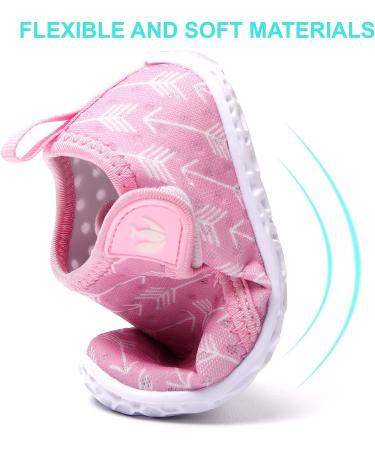 JIASUQI Toddler Barefoot Water Shoes - Pink Arrow | 2.5-3 Years Baby Boys Girls Sandals - Buy Online on GoSupps.com