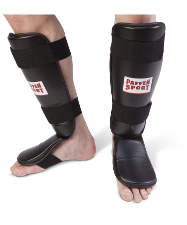Paffen Sport Thai Star Schienbein and Tension Protection- Effective Schoner for Training in Muay Thai Kickboxing K1 MMA and related martial arts Black L