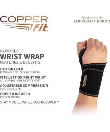 Shop Copper Fit Rapid Relief Unisex Wrist Wrap | International Shipping Available - Buy Online on GoSupps.com