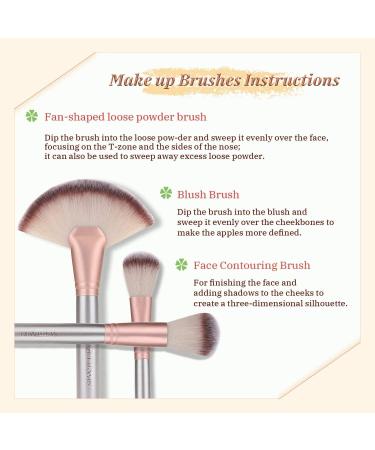 TTRWIN 18 Pcs Professional Makeup Brush Set - Synthetic Kabuki Brushes for Face, Blush, Lip, Eyeshadow, Eyeliner, Foundation & Powder - Cosmetic Brushes Kit with PU Leather Bag - Beige Set - Buy Online on GoSupps.com