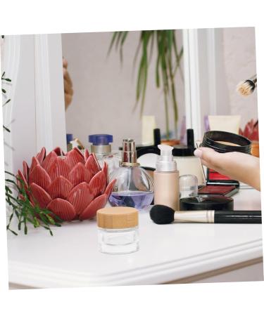 HONMEET Glass Jar Containers with Lids Glass Container with Lid Makeup Container Terrarium Fogger Terrariums Small Jar with Lid Body Butters Wood With Cover Travel Small Container - Buy Online on GoSupps.com