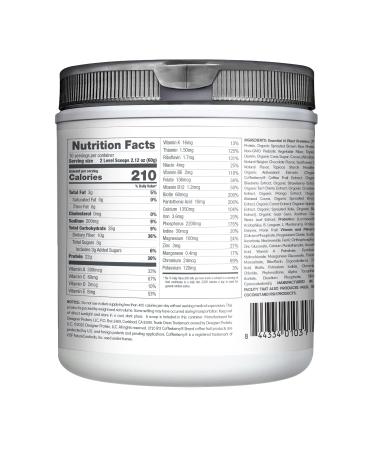 Designer Wellness Plant Meal Replacement Powder - Pea & Rice Protein with Vitamins, Minerals, Fats, Antioxidants - Belgian Chocolate - 1.32 lb - Buy Online on GoSupps.com