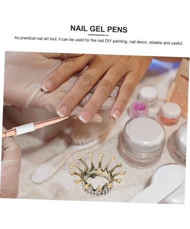 minkissy Pull Line Nail Art Pen Double- Ended Manicure Pen Nail Pens Pinceles Para U as Acrilicas Eyebrow Mark Pens Acrylic Nail Design Brush Gelt Double Head Metal White Eyebrow Pencil - Buy Online on GoSupps.com