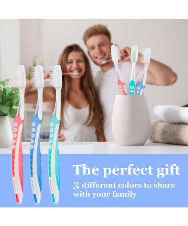 Newday Nano Toothbrushes - Soft Bristle Silicone Travel Set for Sensitive Teeth & Gums | Individually Wrapped | 3 Box Multi-Color - Buy Online on GoSupps.com