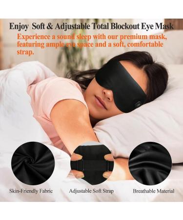 Heated Eye Mask - Vowleike Silk Cordless & Washable Eye Compress for Dry Eyes | Electric Temperature Control Heating Pad for Stye Relief & Eye Fatigue (Black - Buy Online on GoSupps.com