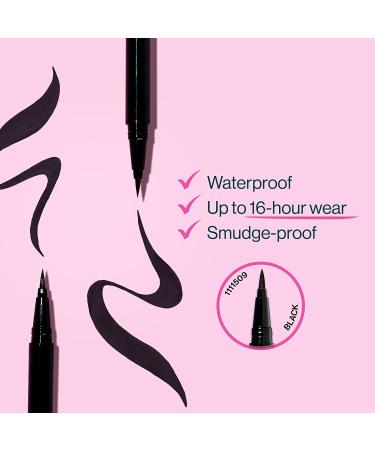 Wet n Wild Breakup Proof Waterproof Liquid Eyeliner - Ultra Black 0.03 fl oz | Long-Lasting Eye Makeup - Buy Online on GoSupps.com