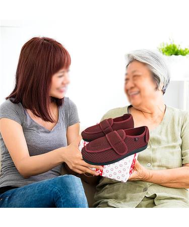 Plus Size Adjustable Breathable Diabetic Shoes for Women - Cozy Orthopedic Footwear for Swollen Feet & Edema - Size 8 Blue - Buy Online on GoSupps.com