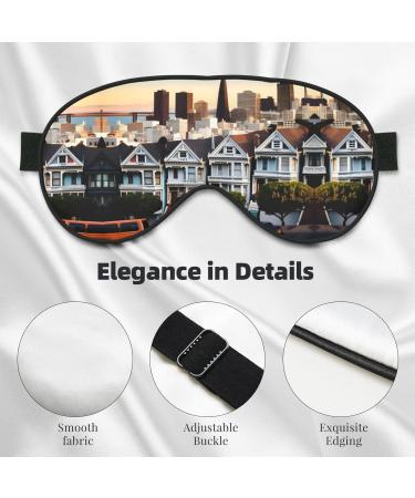 San Francisco Print Soft Eye Mask - Comfortable Sleep Mask for Travel & Naps | Ideal Eyeshade for Women & Men - Buy Online on GoSupps.com