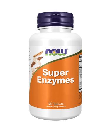 Now foods super enzymes 90 tablets laboratory testing high -dose calcium gluten -free soyafre without genetic engineering fruit papaya 90 pieces (1 Pack)