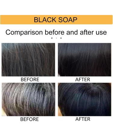  Kirdume Bar Shampoo for Gray Hair Black Soap Bar Shampoo Hair Darkening Gray Hair Coverage Soap Cleansing and Nourishing Hair Kirdume - Buy Online on GoSupps.com