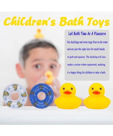 2PCS Yellow Rubber Duck Car Decoration Set with Hat, Sunglasses, Gold Chain - Fun Bath Toy for Baby Shower, Office, Bedroom - Winter Ornaments - Buy Online on GoSupps.com