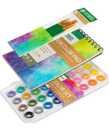 Norberg & Linden Watercolor Paint Set - 36 Premium Paints, 12 Page Pad, 6 Brushes - Painting Supplies with Palette - Watercolors, Art Pad Paper, and Artist Brushes_MG - Buy Online on GoSupps.com