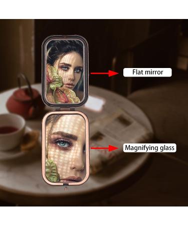 Vintage Travel Pocket Mirror - Gold Makeup Compact Mirror - Mini Folding Rectangle Mirror for Pocket, School Bag, Wallet - Perfect Gift - Buy Online on GoSupps.com