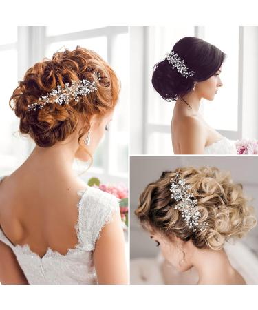 Bride Wedding Crystal Hair Vine Rhinestone Headband - Bridal Hair Accessories (Silver) - Buy Online on GoSupps.com