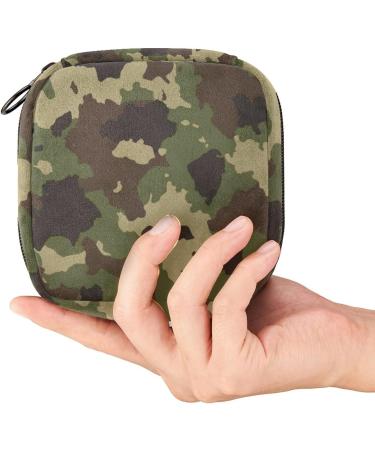 Green Camouflage Sanitary Napkin & Menstrual Cup Storage Bag - Period Kit Pouch Color 5 - Buy Online on GoSupps.com