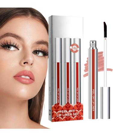 Lip stain remover peel-off lip liner | 3x matte waterproof and moisturizing stain-resistant | Non-sticky cut long-lasting lip liner makeup vibrant tint - Buy Online on GoSupps.com