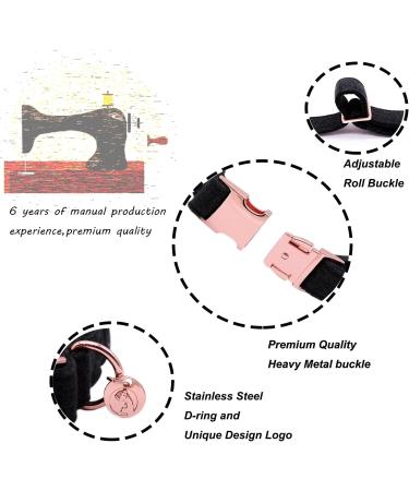Dogwong Adjustable Black Dog Collar with Removable Fly - Comfortable Gift for Small to X-Large Dogs - Buy Online on GoSupps.com
