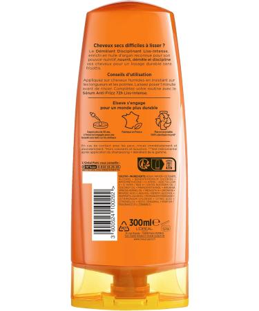 L'Or al Paris - Detangling Treatment for Dry Hair - Disciplining - Argan Oil - Elseve Liss Intense - 300ml - PACK OF 6 - Buy Online on GoSupps.com