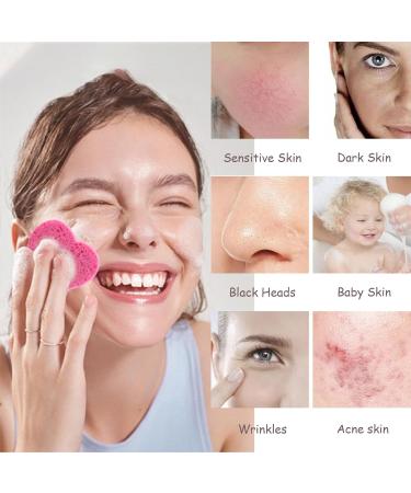 2024 Kojic Acid & Turmeric Cleansing Pads | Heart Shape Facial Sponges for Exfoliating & Makeup Removal (100PCS Purple) - International Shipping Available - Buy Online on GoSupps.com