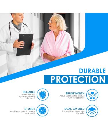 Buy Safe n Simple 5x5 Ostomy Wafers with Tape Collar - Standard Wear Cut to Fit 10 Count | Best Ostomy Supplies for Comfort & Care - Buy Online on GoSupps.com