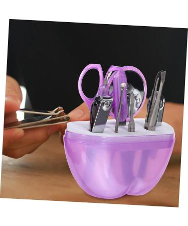 minkissy tool nail trimming kit nail file nail clippers apple shape 9 piece set Clippers Nail set purple cosmetic nail trimmer kit nail nail art kit nail kit de manicura medium Purple - Buy Online on GoSupps.com