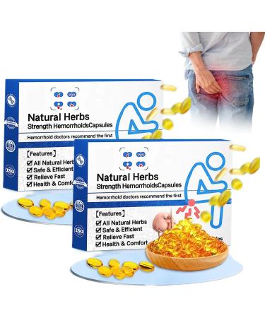 EXQST Heca Natural Herbal Powerful Hemorrhoid Capsules 7 Capsules/Box Natural Herbal Powerful Hemorrhoid Capsules Fast Hemorrhoid Relief 2pcs