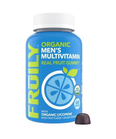 Fruily Organic Men's Multivitamin with Organic Lycopene Mixed Fruit 60 Gummies