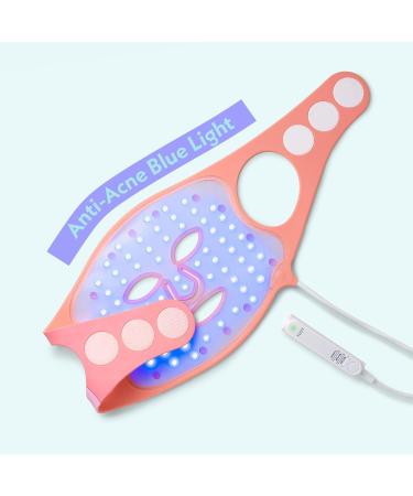 LED Face Mask Light Therapy - By Zutta - 3 Colour Settings Light Therapy - Anti Acne Blue Light - Anti-Ageing Red light - Skin Rejuvenation & Wrinkle Reduction - Lightweight Portable Silicone - Buy Online on GoSupps.com