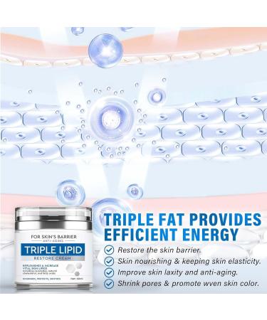 Triple Lipid Restore Cream | Anti-Aging Peptide Moisturizer with Fatty Acids & Ceramides | Nourish & Repair Skin Barrier - Buy Online on GoSupps.com