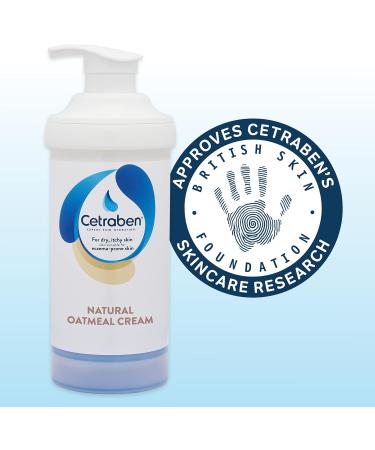 Cetraben Natural Oatmeal Body Cream 475g - Moisturizer for Dry, Sensitive & Eczema-Prone Skin - Buy Online on GoSupps.com