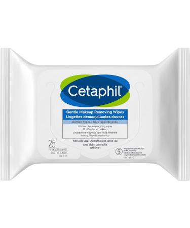 Cetaphil Gentle Makeup Removing Wipes with Aloe Vera Chamomile and Green Tea - Fragrance-Free & Moisturizing Lotion (500ml) - Hydrating Body Lotion and Moisturizer 25 Count (Pack of 1) Makeup Removing Wipes Wipes+ Lotion - Buy Online on GoSupps.com