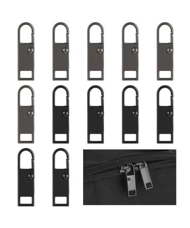 Ouligay 12 pieces Zipper Zipper replacement zipper for zipper zipper pendant zipper zipper zipper repair set for jackets suitcase clothing shoes