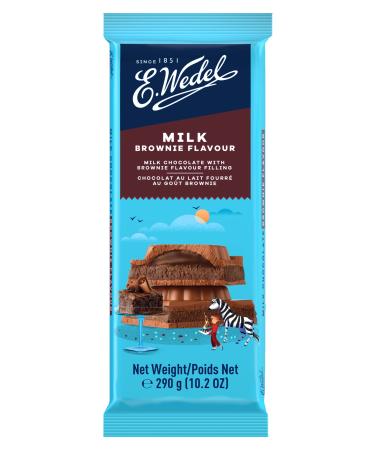 E.Wedel E.Wedel Premium Milk Chocolate Bar 290g | Chocolate Bar Topped with Brownies