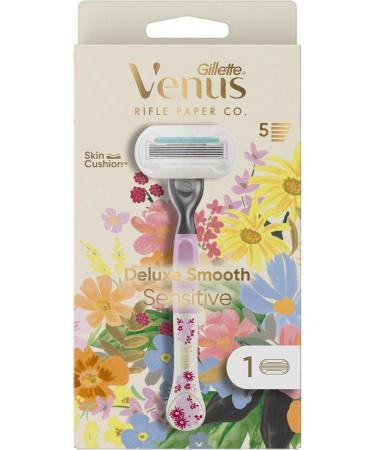 Buy Gillette Venus Deluxe Smooth Sensitive Women's Razor - 1 Blade & 5 Blades with Diamond Hard Coating | International Shipping Available - Buy Online on GoSupps.com