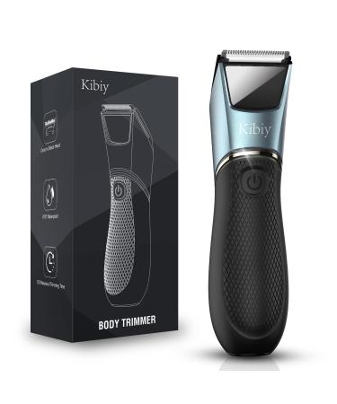Body Hair Trimmer for Men - Electric Ball Shaver Razor for Pubic Groin Hair Grooming with Built-in LED Light and Mirror, Ceramic Blade, No Pulls, No Cuts, Waterproof Wet/ Dry Cordless Use