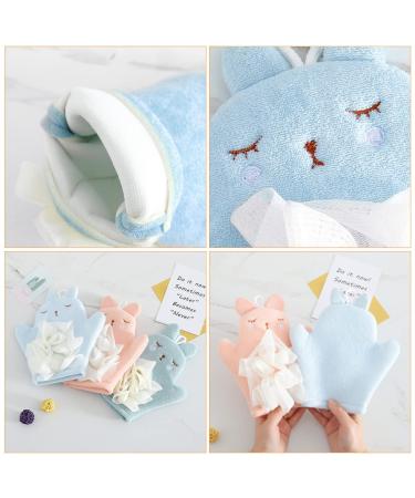 Buy Hemoton 2 Pcs Bath Gloves for Kids | Sand Off Mitt & Massage Sponge | Mesh Brush & Bathing Gloves | Blue Shower Accessories 23x22cm - Buy Online on GoSupps.com